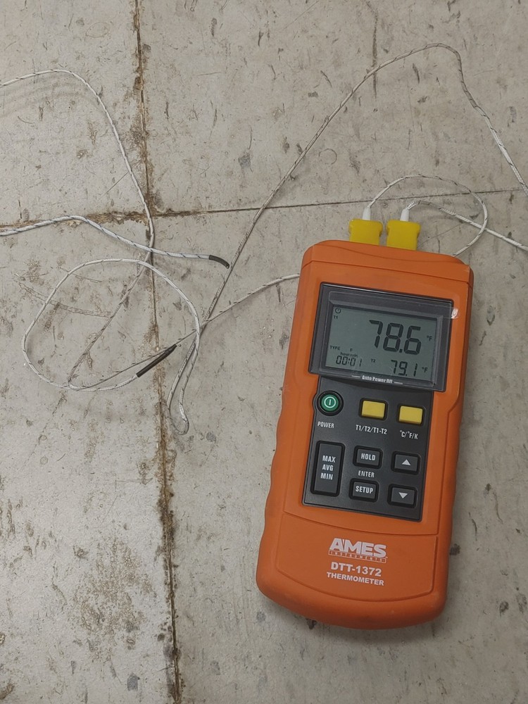 Ames DTT-1372 Dual Input Contact Thermometer Temperature Measurement Testing