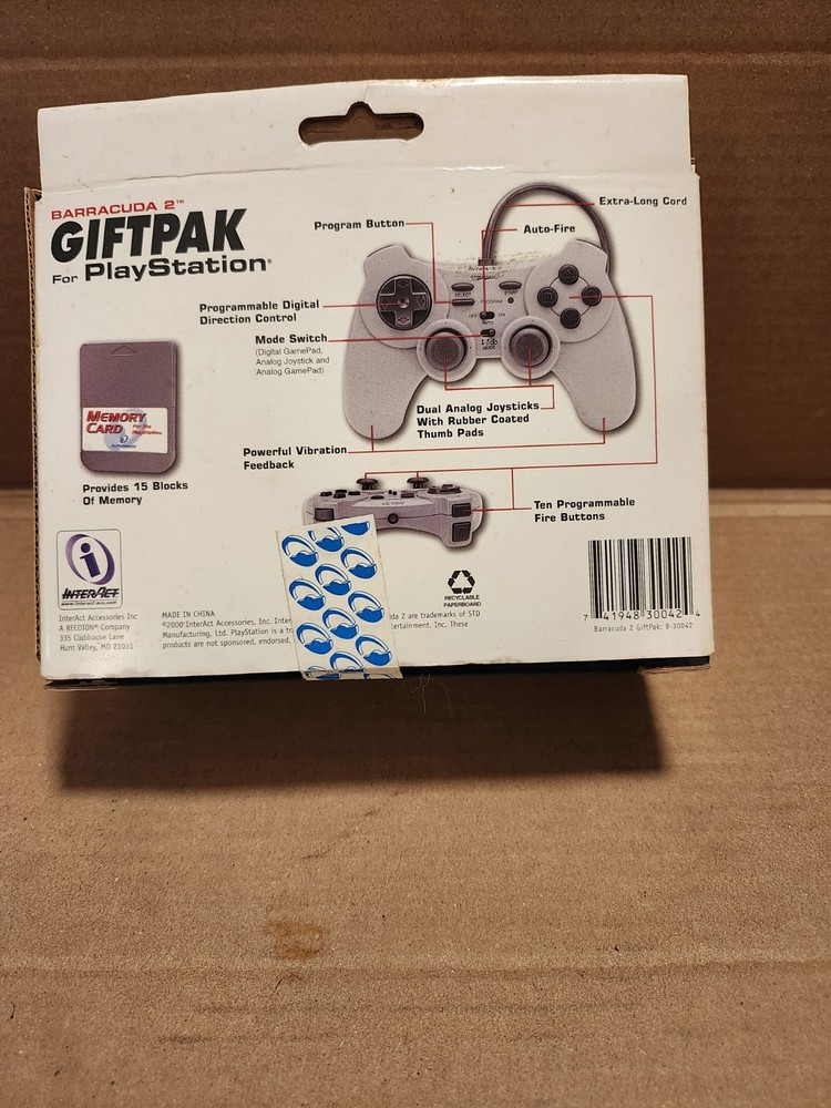 NEW Barracuda 2 giftpak for playstation (includes controller & memory card) NOS
