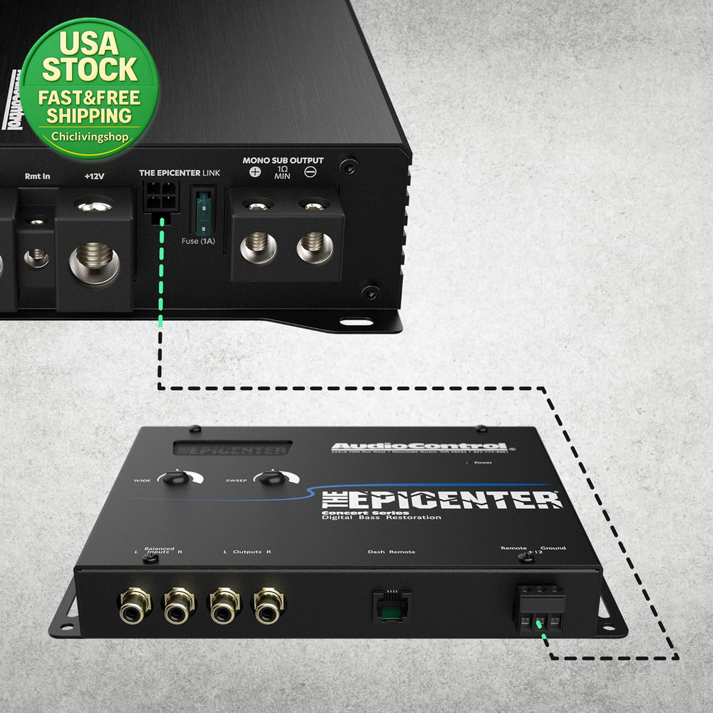 EPICENTER Bass Restoration Processor with Dash Remote Knob Black