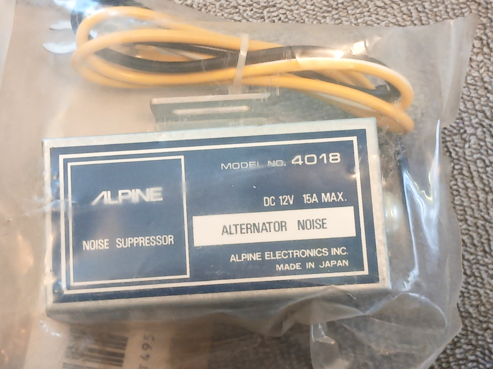 RARE OLD SCHOOL ALPINE 4018 NOISE SUPPRESSOR NEW IN THE BAG MADE IN JAPAN