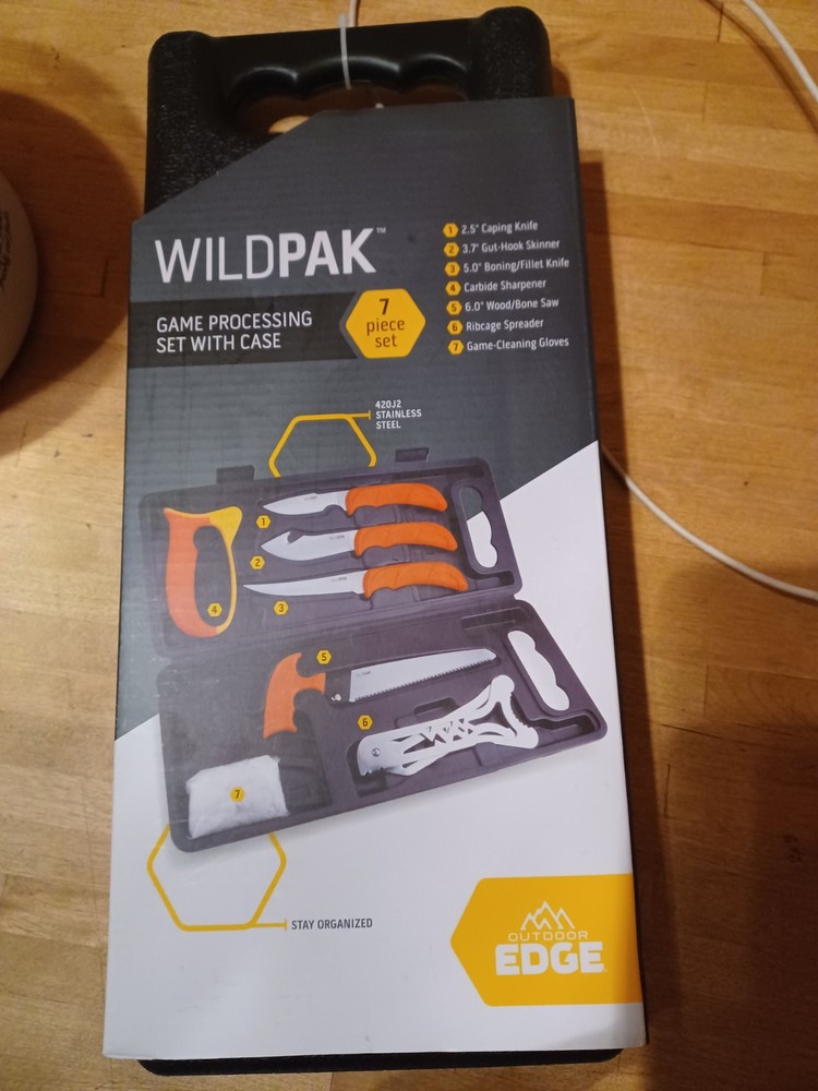 Outdoor Edge WP-2 Wild Pak Game Processing Set - 7 Piece - NIB