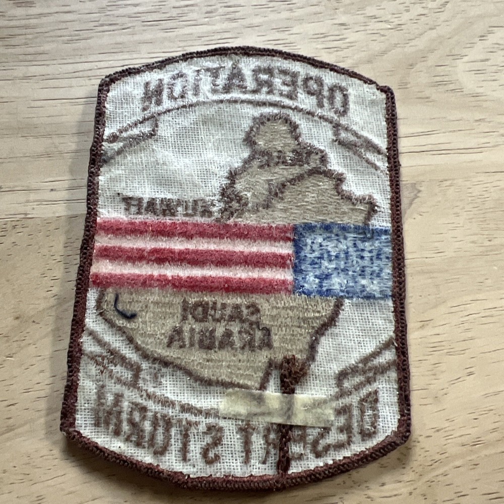 VINTAGE DESERT STORM OPERATION EMBROIDERED PATCH US ARMY NOS