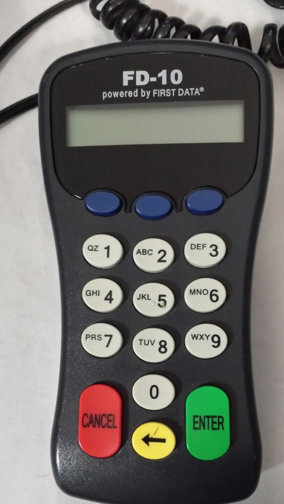 FIRST DATA FD-10 PinPad  Credit Debit input pad 8001-PCI