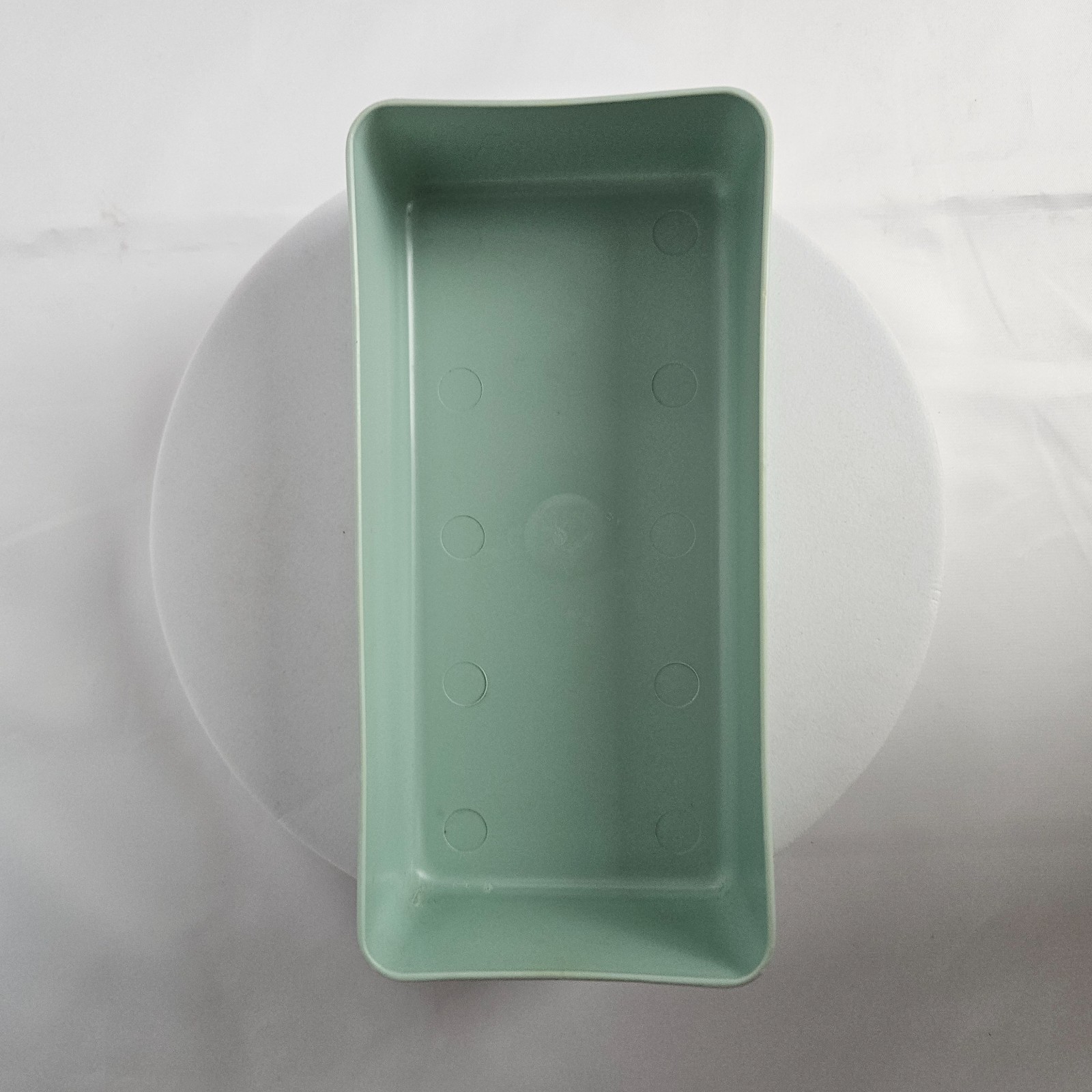 Vtg Sewing Box Vintage Mint Green Plastic Storage Case Mid Century Craft Retro