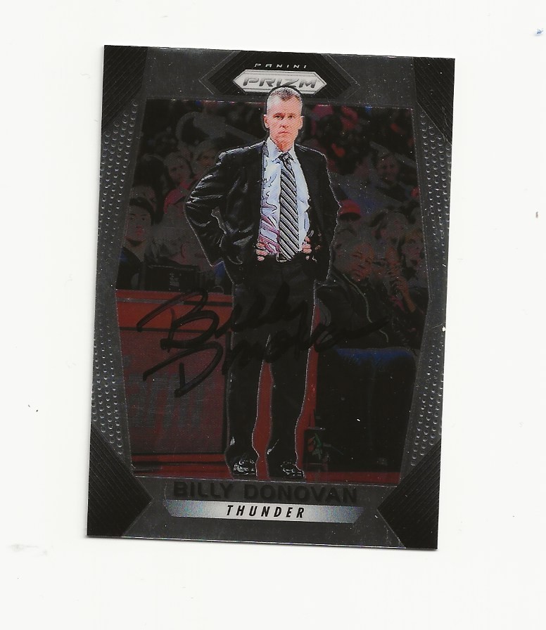 BILLY   DONOVAN   THUNDER     AUTOGRAPHED   CARD