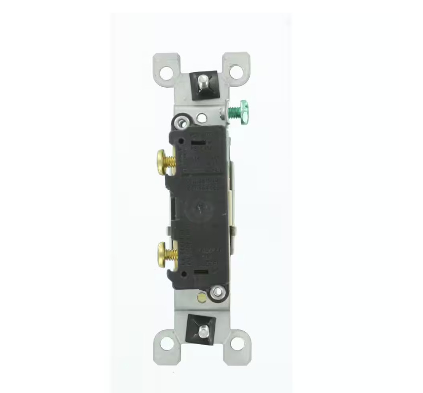 Leviton 15 Amp Single Pole Switch, Ivory (10-Pack)