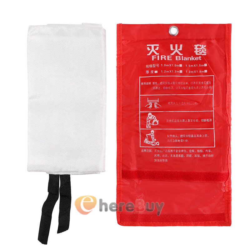 Large Fire Blanket Fireproof For Home Kitchen Office Caravan Emergency Essential