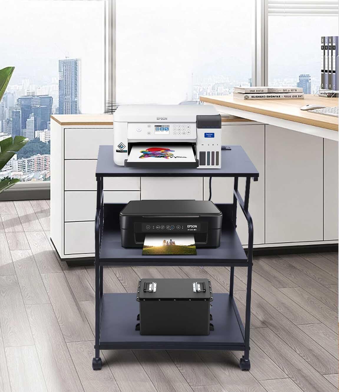 Printer Stand Large Printer Table Printer Stand with Storage Printer Cart