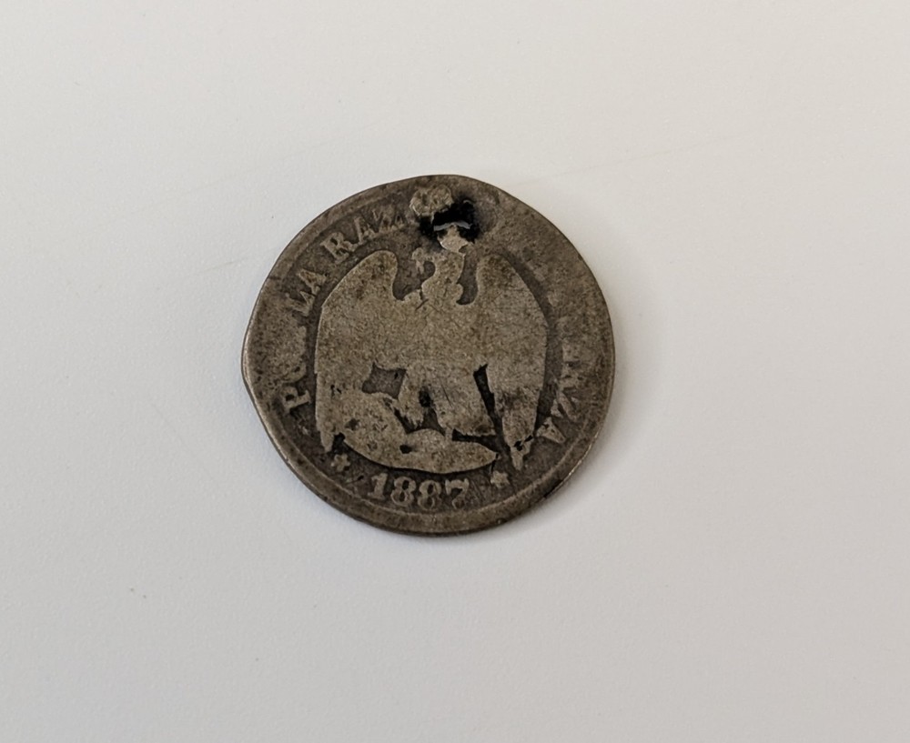 Chile Un Decimo Coin Silver 1887