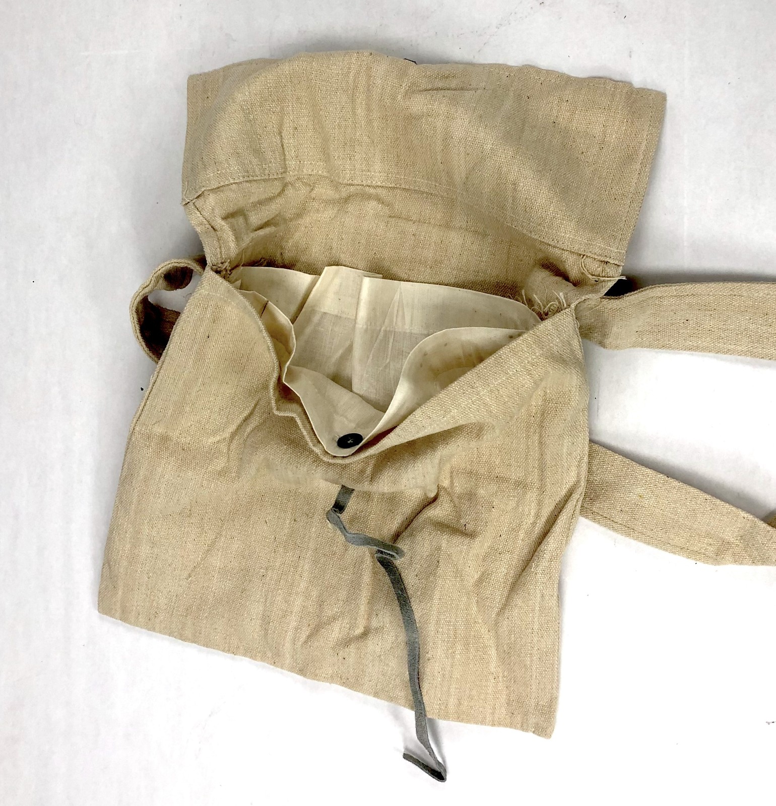 Rustic Haversack with Leather Tie Closure