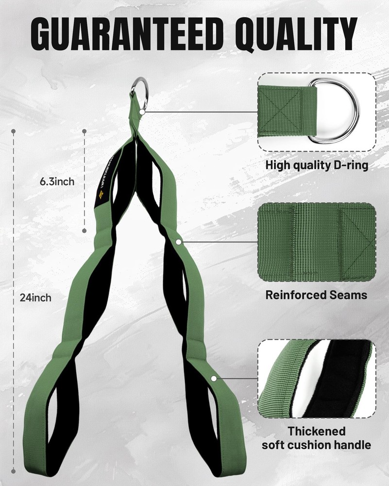 Tricep Rope Cable Attachment Handles Pull Down Rope for Gym Facepulls