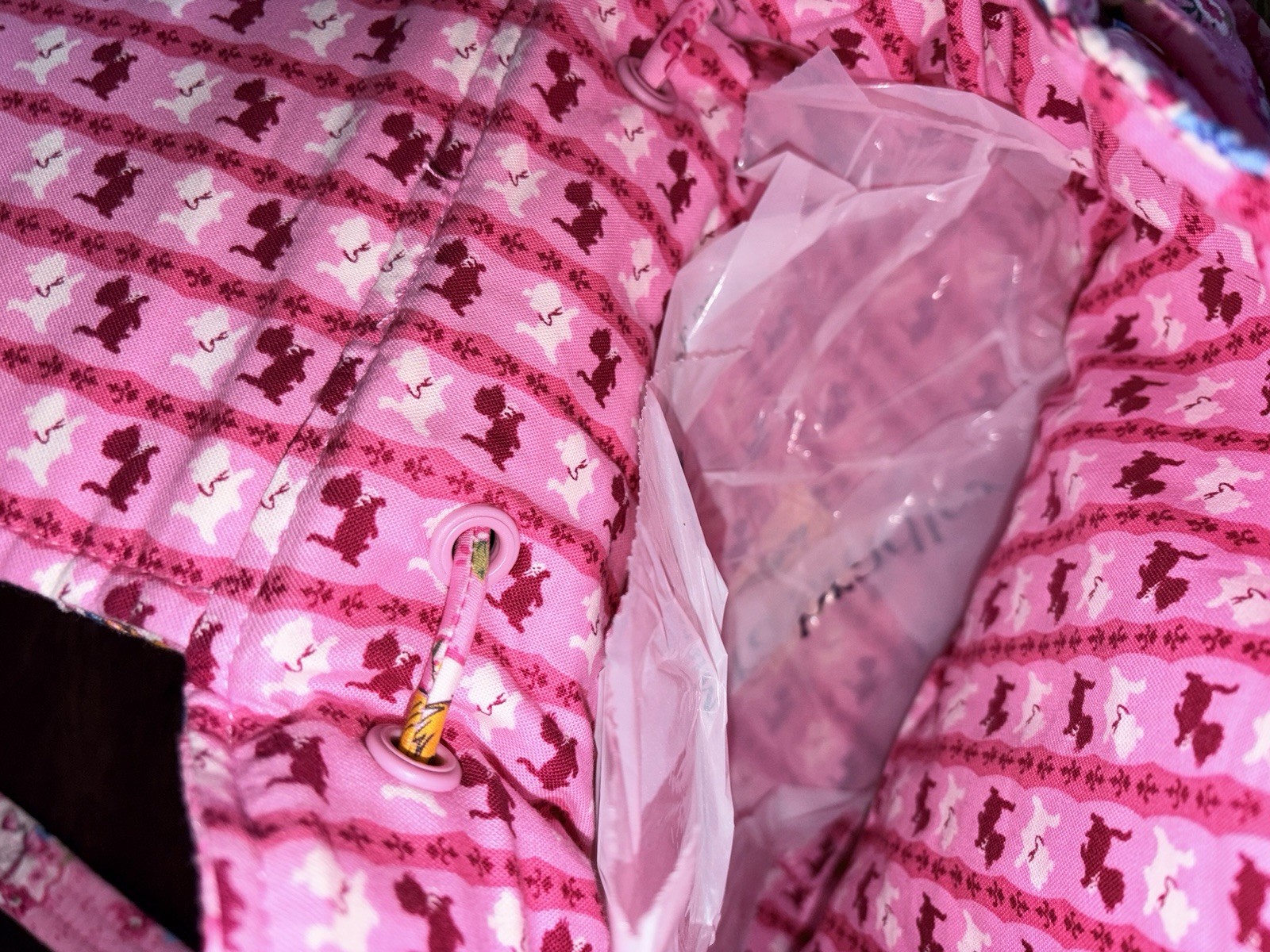 Vera Bradley Disney Aristocats Original Drawstring Backpack Pink Bag NWT SoldOut