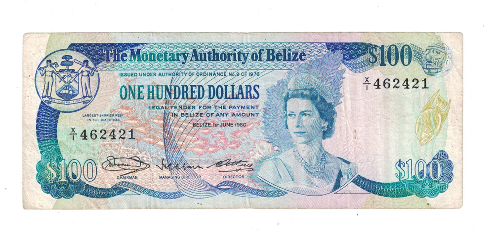 Belize 1980 100 Dollars P42