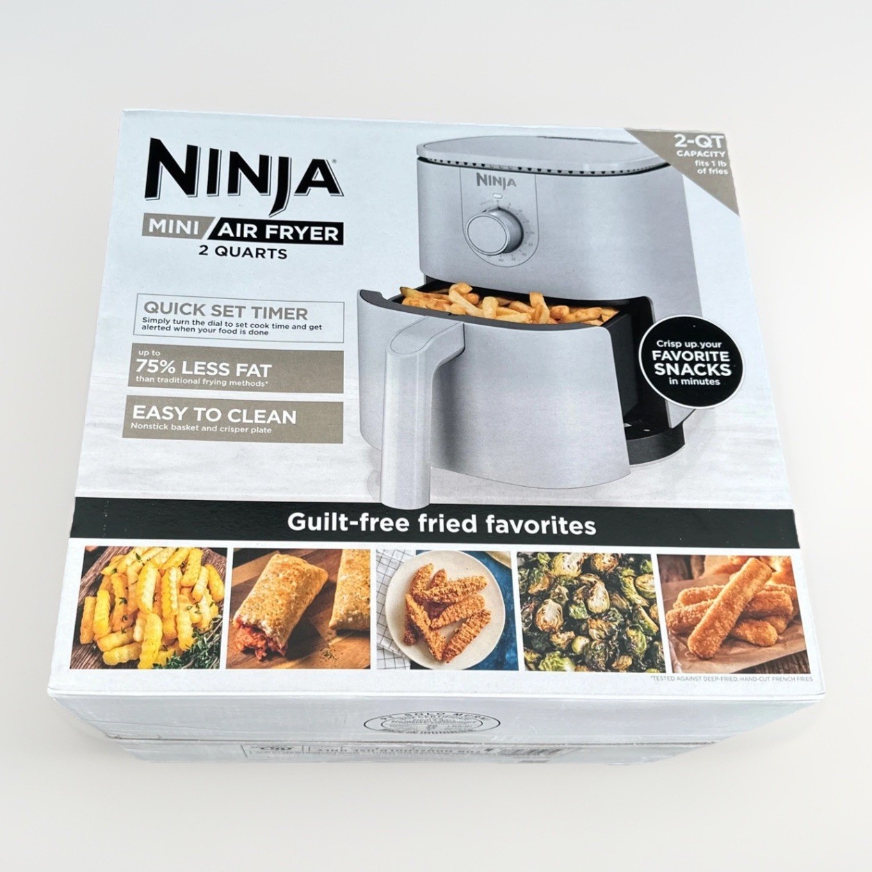Ninja AF080 Mini Air Fryer 2Q Capacity Compact Nonstik - WHITE - NEW