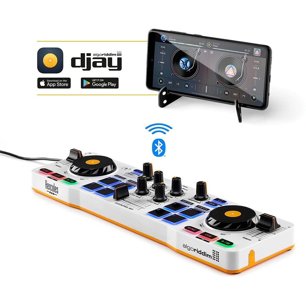 Hercules DJControl Mix – Bluetooth Wireless DJ Controller for Smartphones