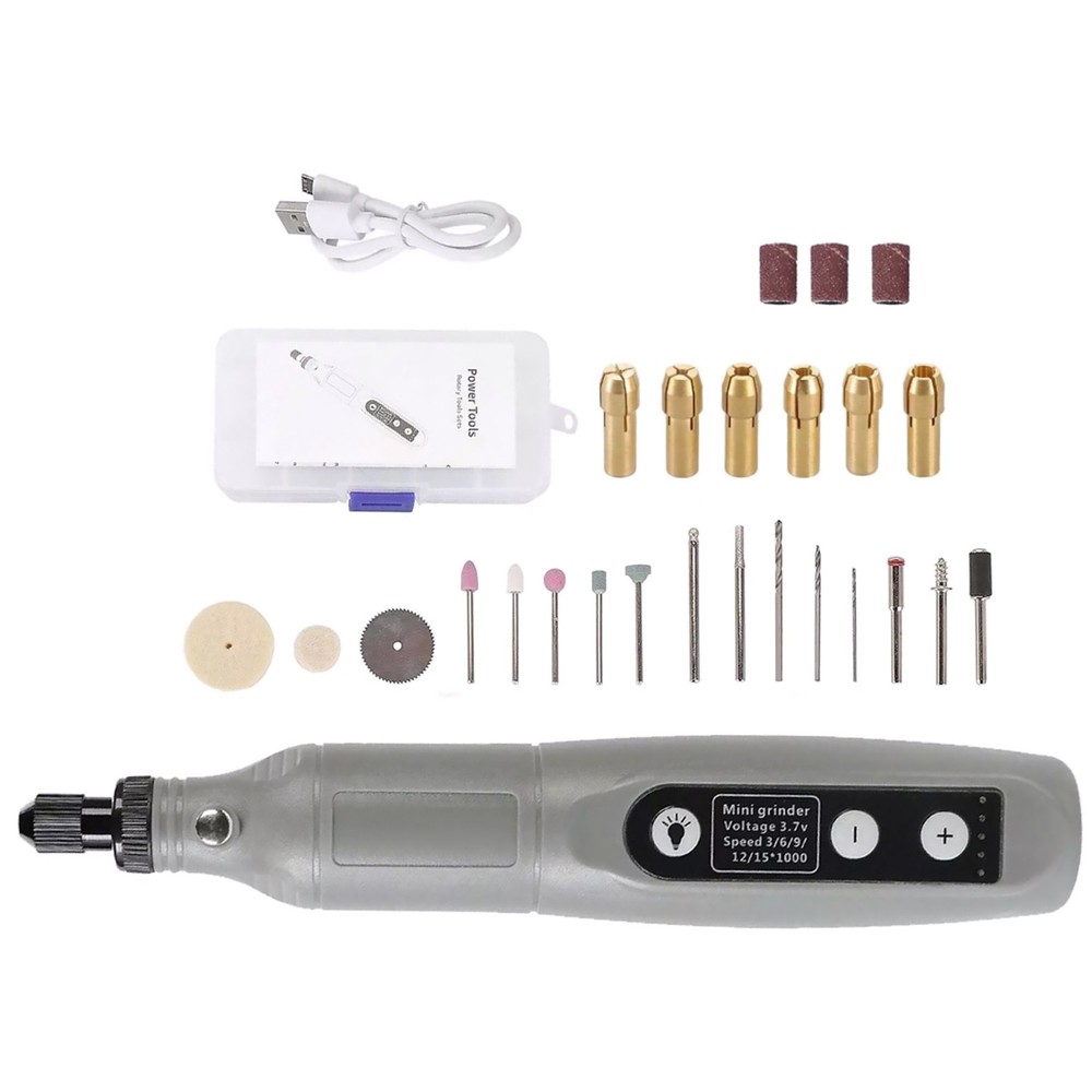 USB Cordless Electric 5-Speed Adjustable Mini Drill Grinder With LED Light