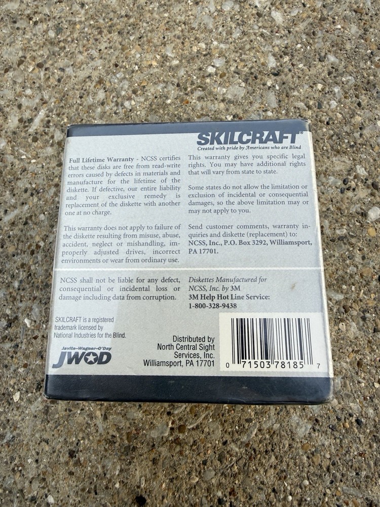 Skilcraft 3.5” IBM Formatted Diskettes Double Sided HD 25 Pack Floppy Discs