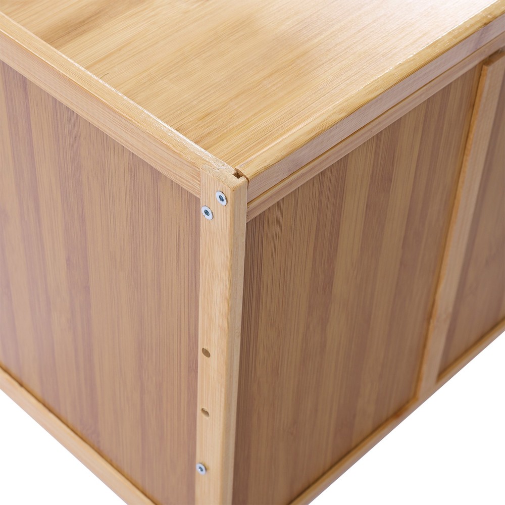 Bedside Table, Sofa Side Table, Wood Color Bedside Cabinet with Drawer