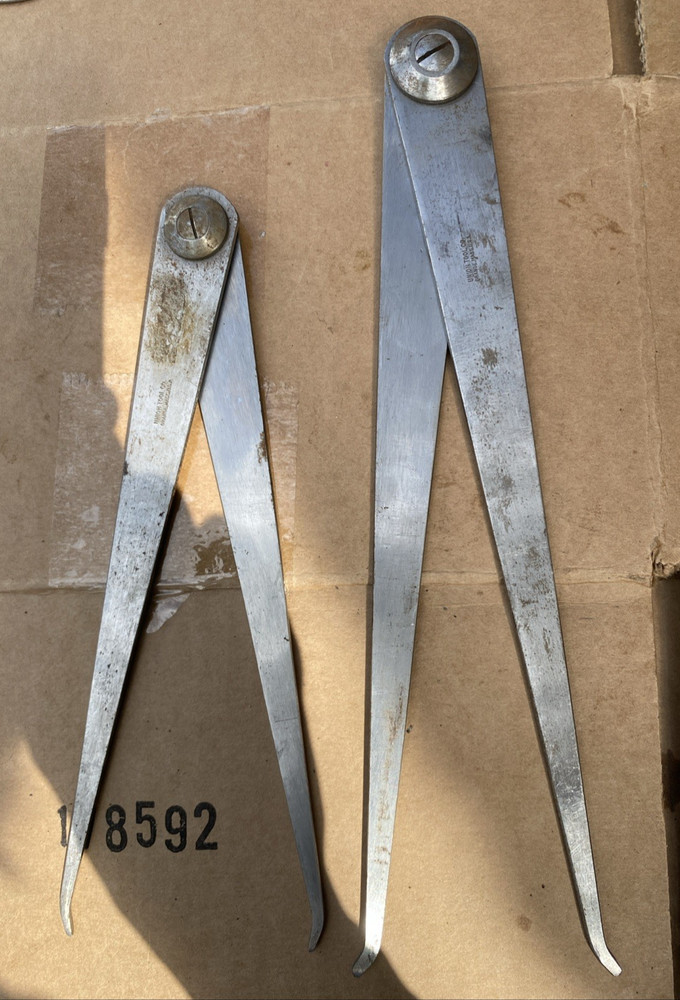 Union Tool ID/OD 10" & 8" CALIPER Vintage Made In USA