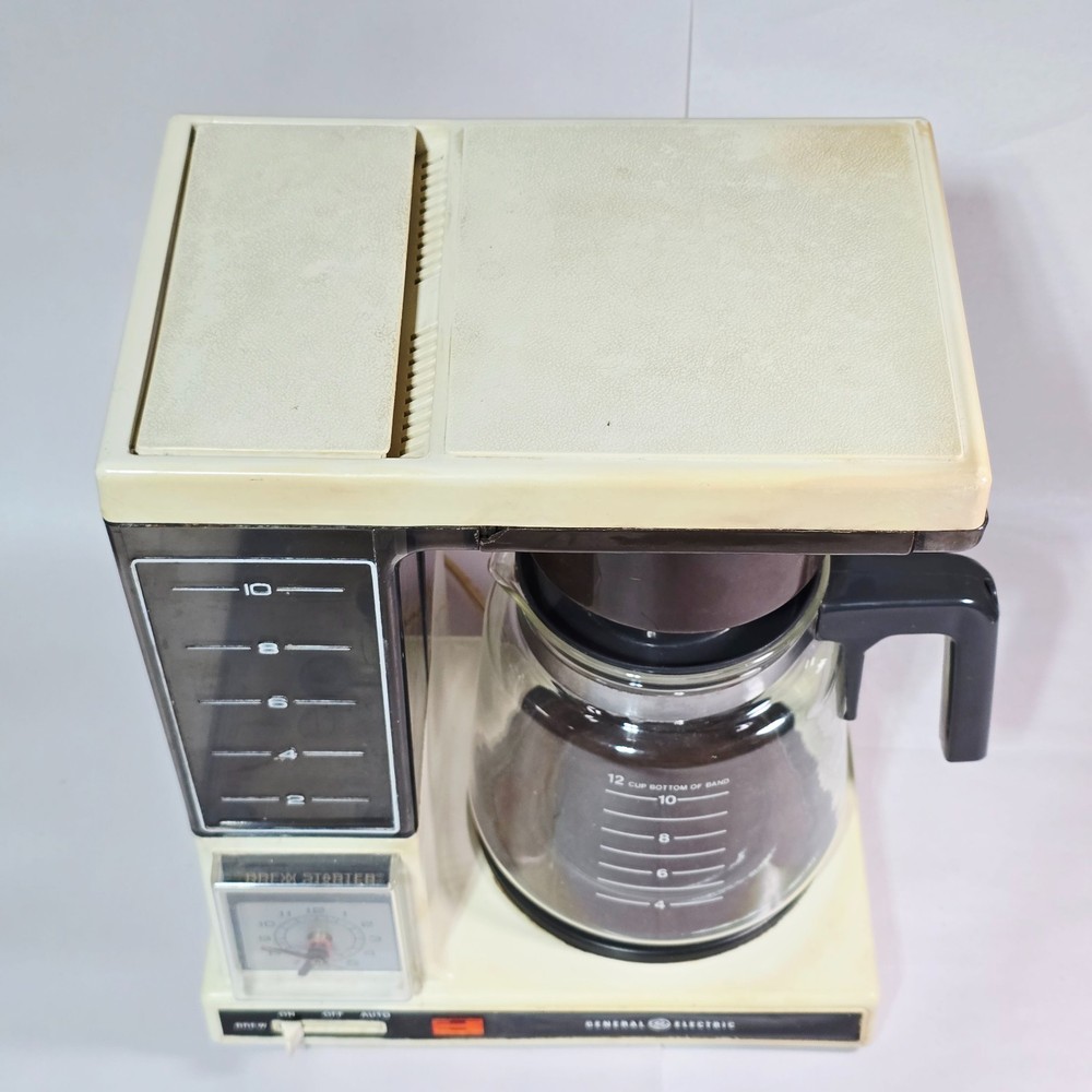 Vintage GE Brew Starter 10700 12 Cup Automatic Drip Coffee Maker Timer 1970s