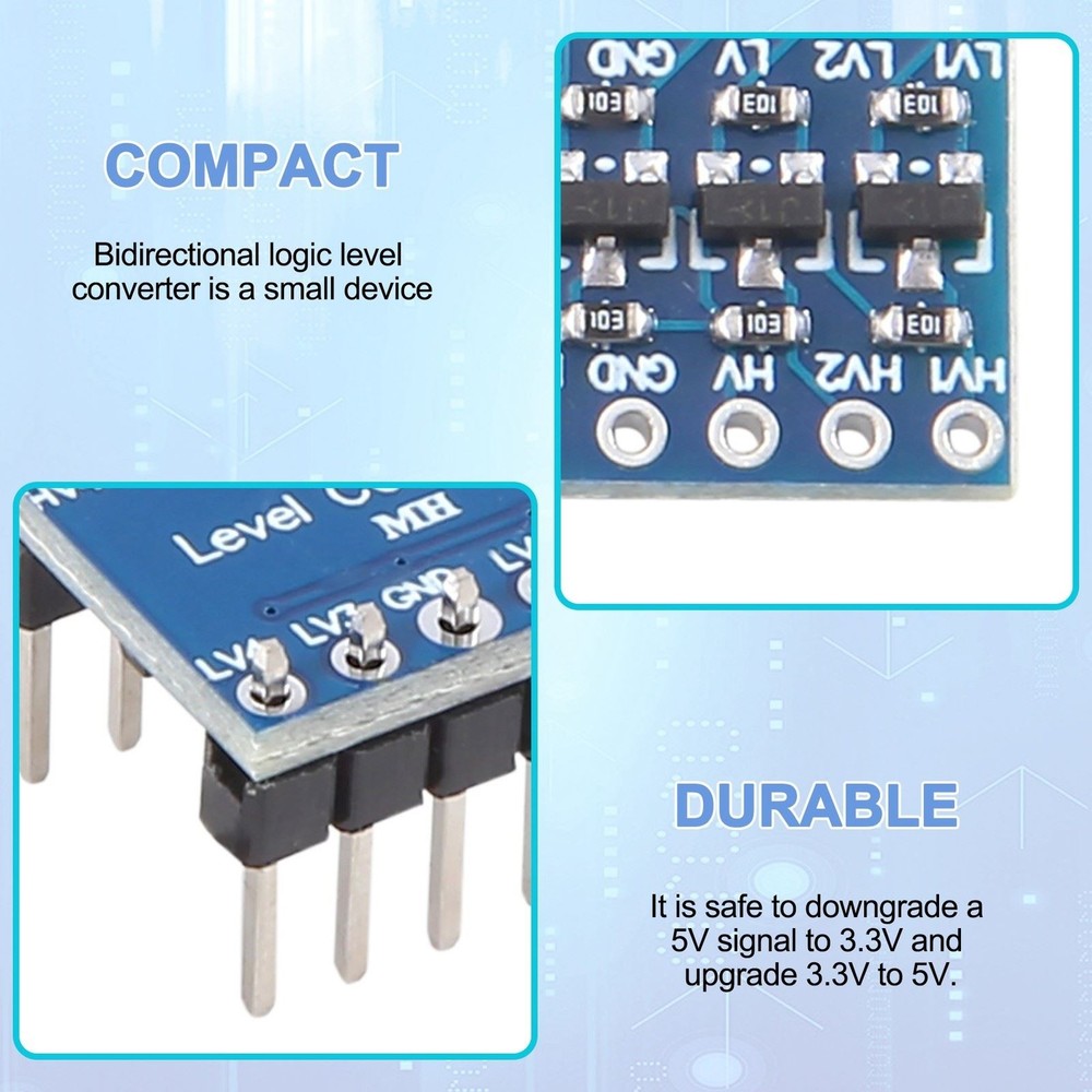 10Pcs 4 Channel IIC I2C Logic Level Converter BiDirectional Module 33V