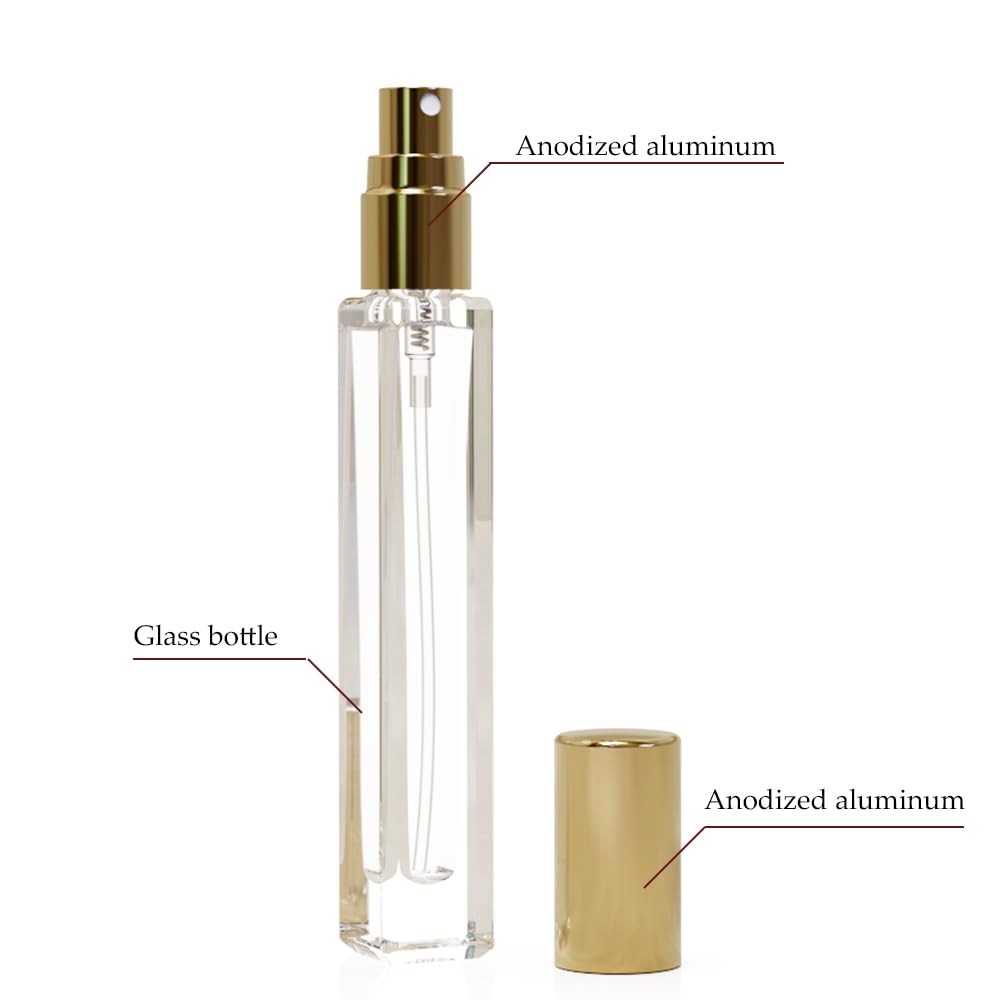 2-Pack 10ml Empty Perfume Atomizers – Refillable Spray Bottles with Pipette