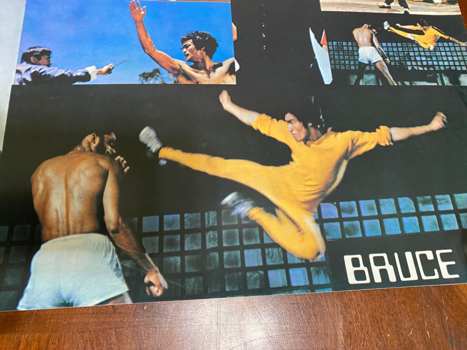 Vintage 1970s Poster Collage Bruce Lee Jeet Kune Do Martial Artist