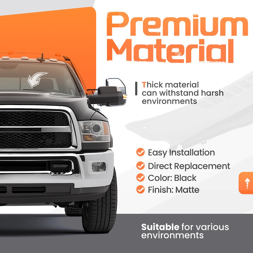 Front Grille Wiper Cowl Windshield Panel For Dodge Ram 1500/2500/3500 2009-2024