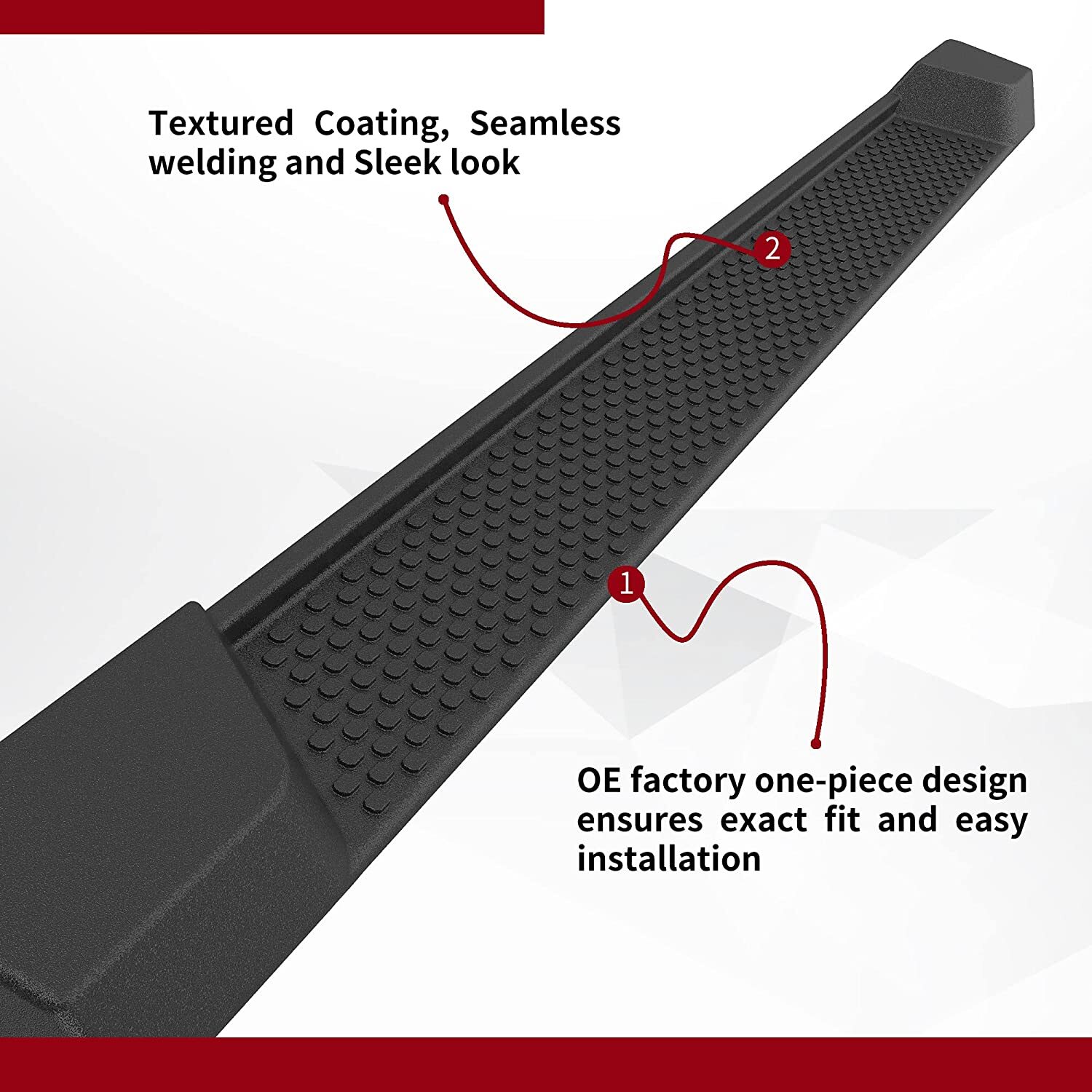 Running Boards for 2018-2024 Jeep Wrangler JL 4 Door 6" ABS Nerf Bars Side Steps