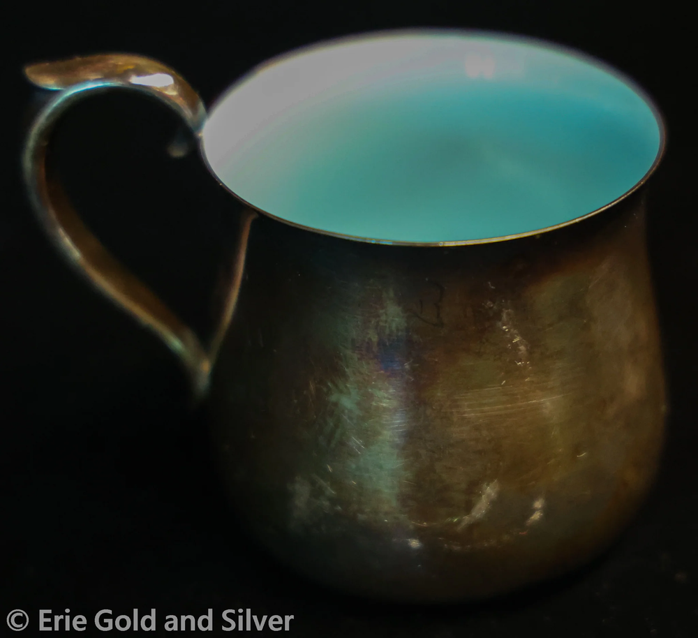 Reed & Barton Blue Enamel Cup