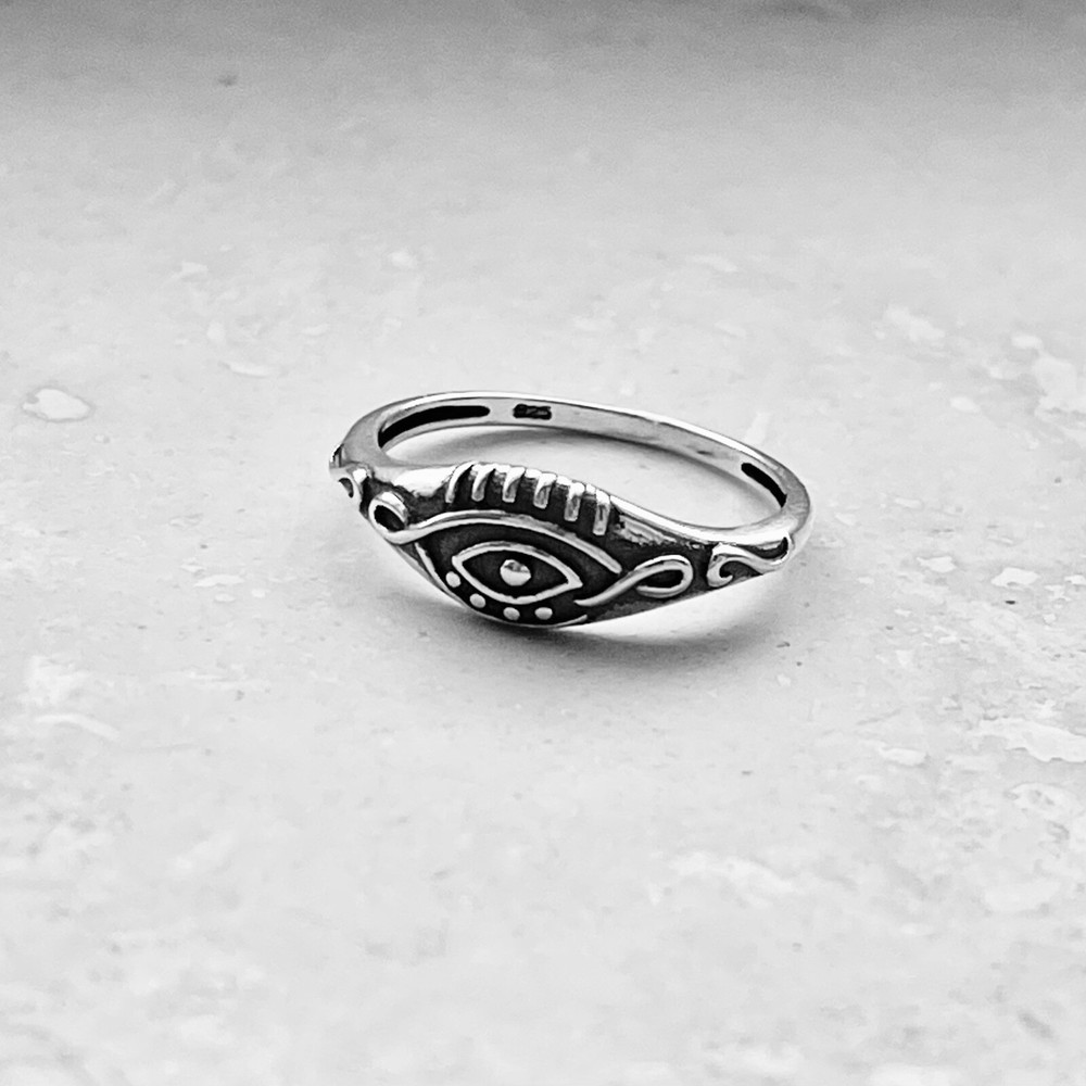Sterling Silver Celtic Eye Ring, Protector Ring, Silver Ring, Evil Eye Ring