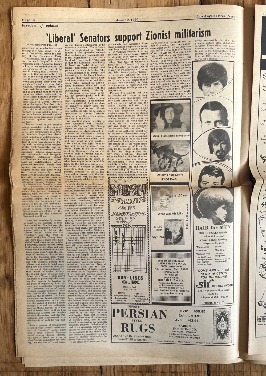 June 19-25, 1970 Los Angeles Free Press MANSON IN WONDERLAND underground paper