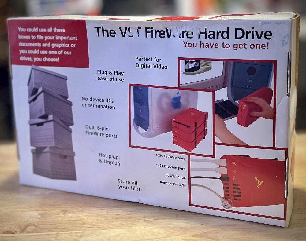 SmartDisk VST Firewire Portable External Hardrive / Enclosure / Video Software