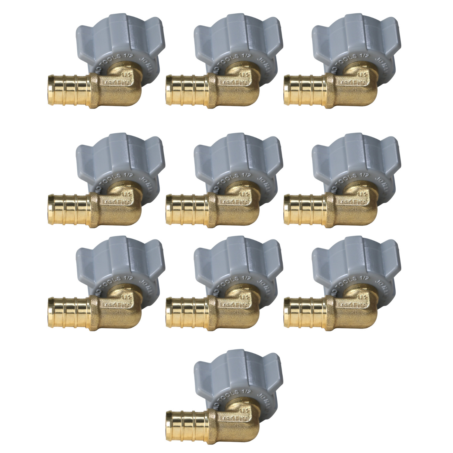 10 Pack XFITTING 1/2" Pex B X 1/2" Female Swivel Elbow, Pex Female Swivel Elbow