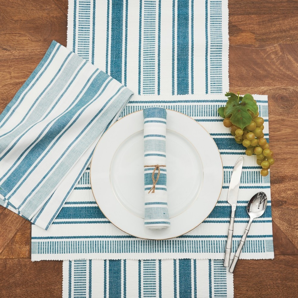 Chandler Stripe Adriatic Table Runner 13" x 72"