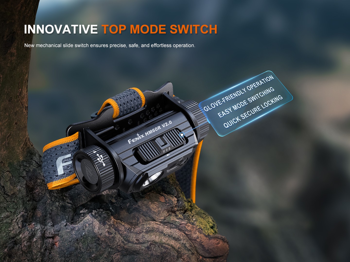 Fenix HM60R V2.0 1600 Lumen Rechargeable Outdoor Headlamp