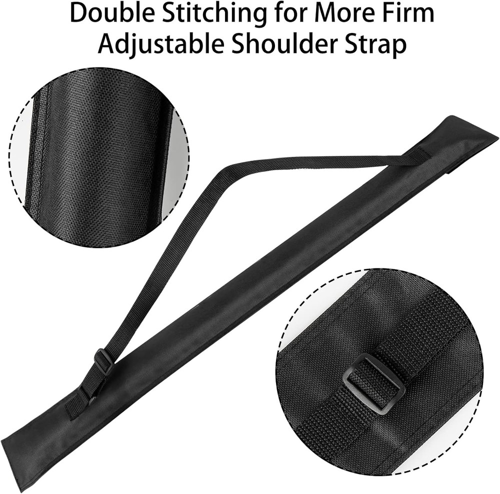 Pool Cue Case, Stick Case for 1/2 Billiard One Size, Black