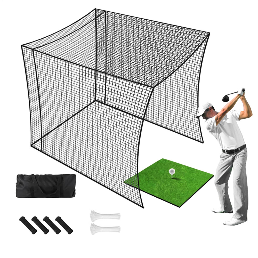 10X10X10FT Golf Driving Cage Practice Net For Swing Hitting Kit
