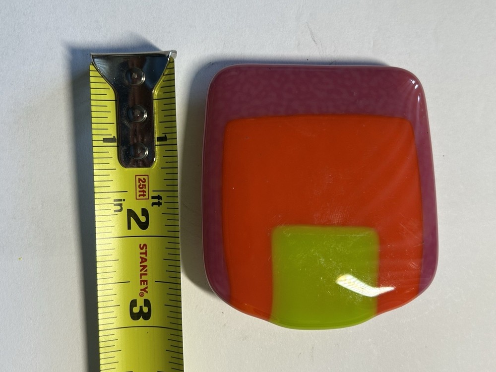 Neon Multicolored Retro Vibe Rectangular Belt Buckle
