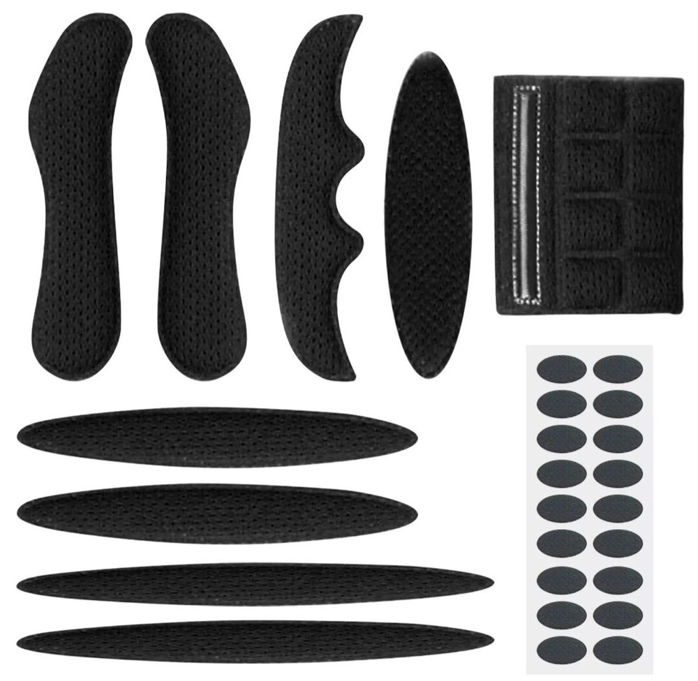 (4 Pack) Universal Bicycle Helmet Foam Padding Replacement Cushion Black