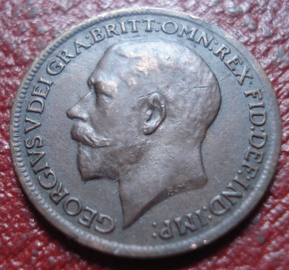 1917 BRITISH FARTHING IN FINE-VF CONDITION