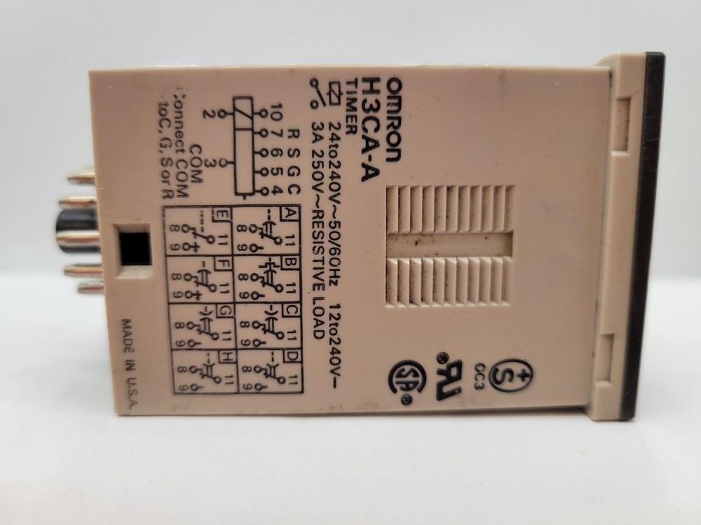 Omron H3CA-A Solid State Timer Plug-In SPDT 3-Digit Display 3A 24-240V 11-Pin