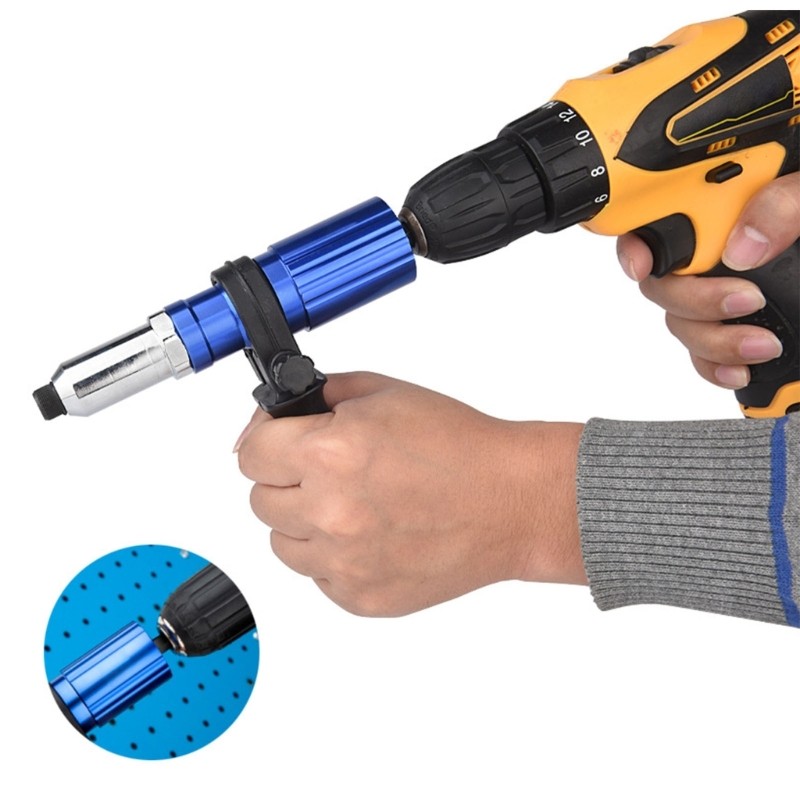 Rivet Adapter for Electric Drill, Cordless Riveting Tool Kit, Hand Tool