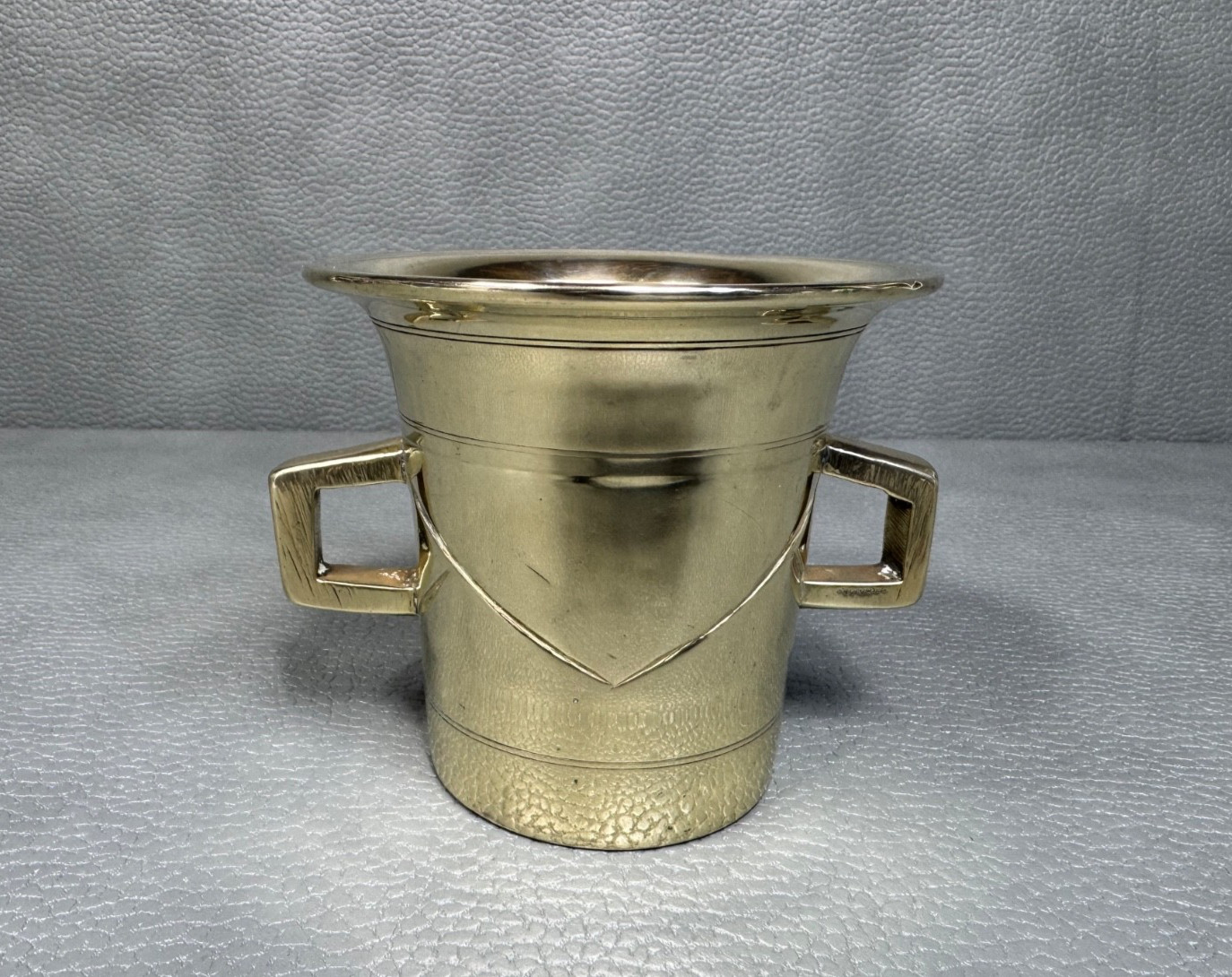 Vintage Mid Century Modern MCM Brass Mortar and Pestle 4 pounds