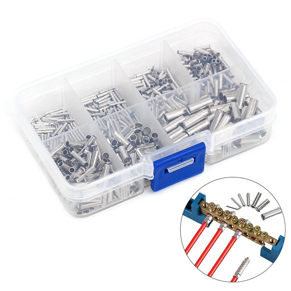 Copper Wire Ferrule Kit for Easy Connections Includes 700 Terminals Sizes
