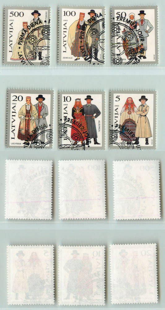 Latvia 1993  SC 343-348 used . e4268