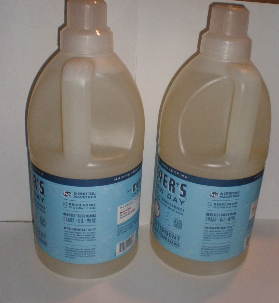 MRS. MEYER'S CLEAN DAY LAUNDRY DETERGENT 64 FL OZ EACH 2 BOTTLES