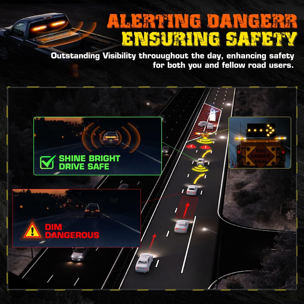 2X17.7 Traffic Advisor Light Bar W/Digital Display Controller Windshield LED Eme