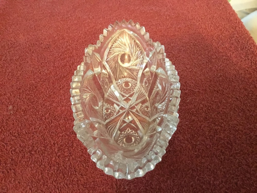 Oval Clear Glass Relish Dish