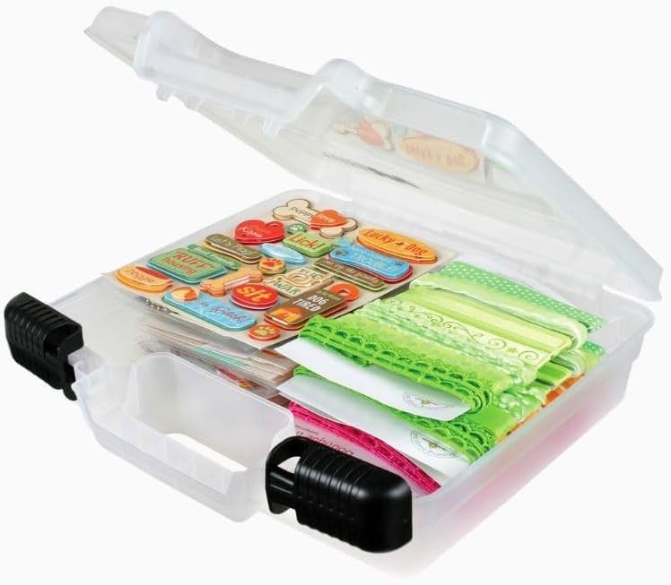 Translucent 10-Inch Quick View Lockable Art Organizer - Durable Craft Case